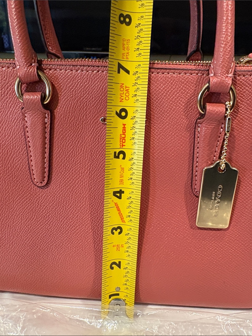 NWOT Coach Mini Surrey Carryall in Rose Petal Pink Satchel Crossbody F44962 - Picture 11 of 12
